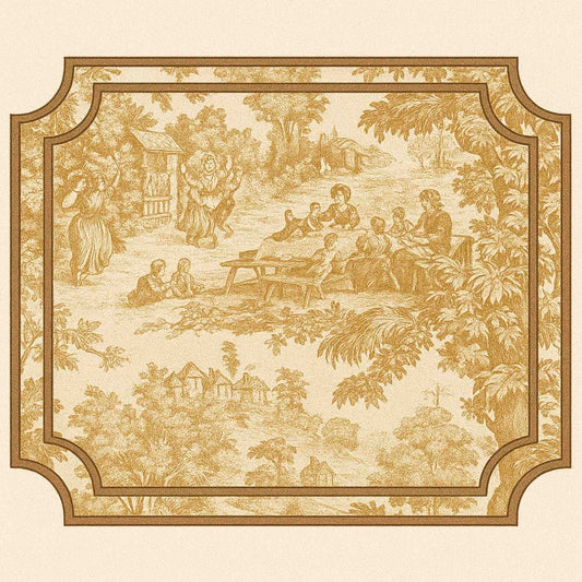 Tovaglietta Toile de jouy ocra